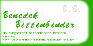 benedek bittenbinder business card
